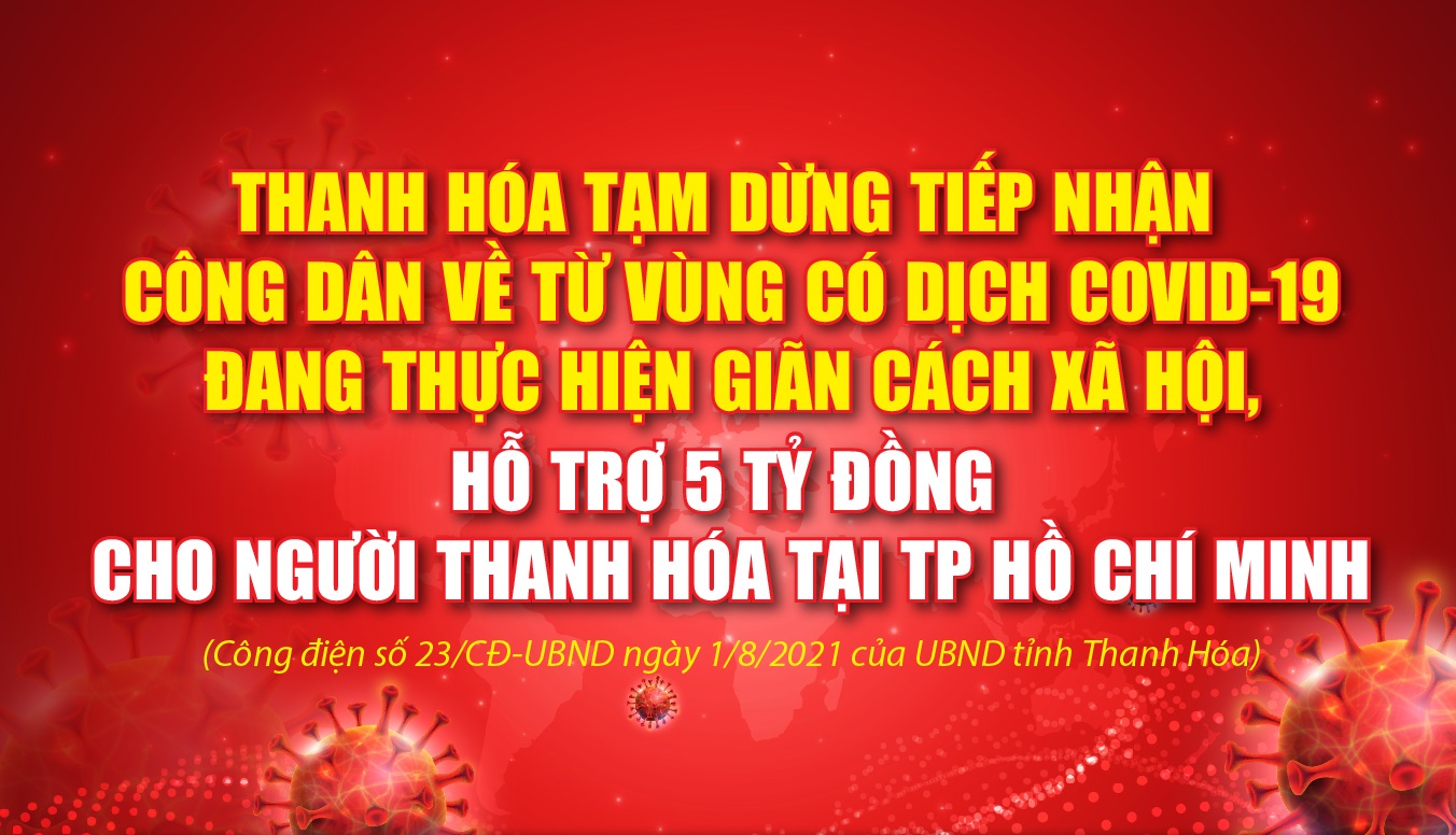 You are currently viewing Thanh Hoá tạm dừng tiếp nhận công dân về từ vùng có dịch COVID-19, hỗ trợ 5 tỷ đồng cho người Thanh Hóa tại TP. Hồ Chí Minh và các tỉnh Phía Nam