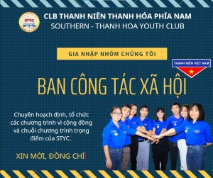 Read more about the article Tìm hiểu về Ban công tác Xã hội CLB Thanh niên Thanh Hóa phía Nam (STYC)
