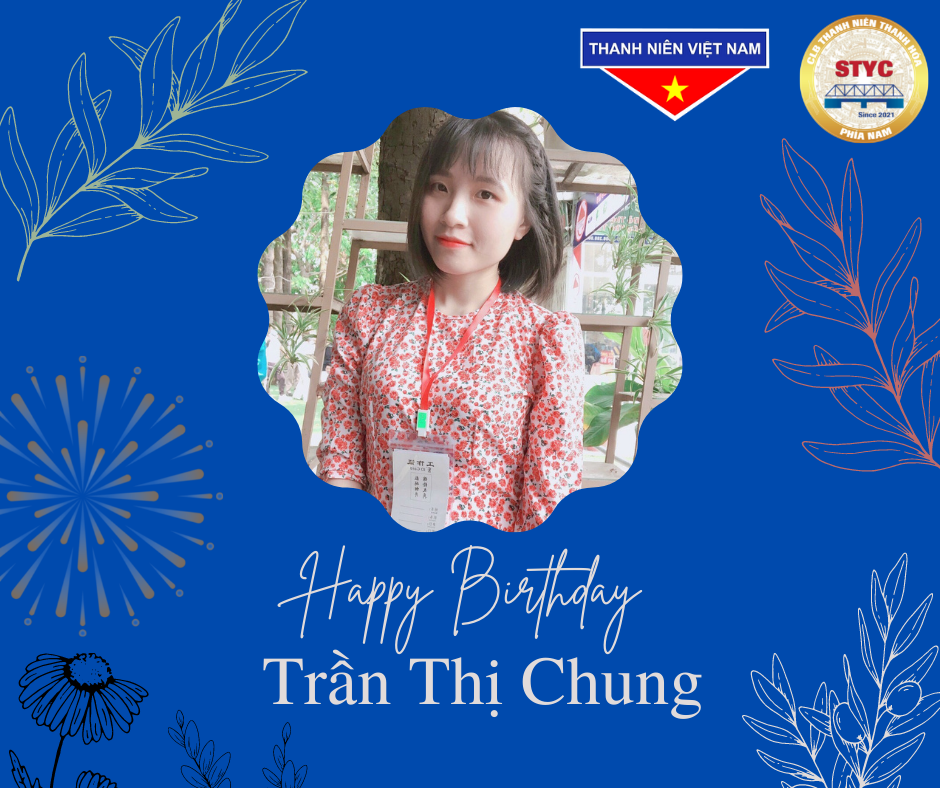 Read more about the article Chúc mừng sinh nhật đ/c Trần Thị Chung – Nông Cống, Trưởng ban Tài Chính STYC