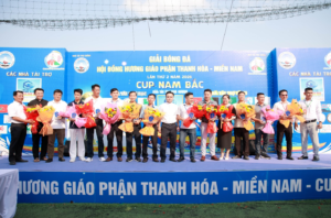 Read more about the article Tưng bừng khai mạc Giải bóng đá HĐH Giáo Phận Thanh Hóa tại Miền Nam Cup Nam Bắc lần thứ 2 năm 2026.